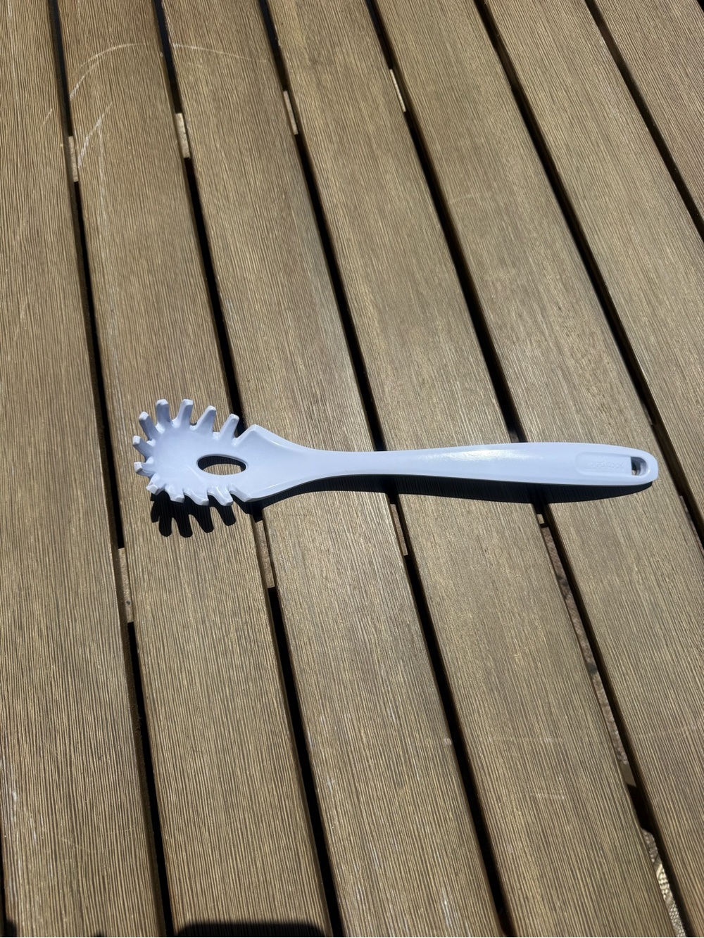 White Pasta Serving Fork Spoon